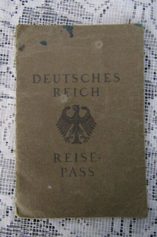 Curious Old German Empire Passport Year 1930 1935 Deutsches Reich Reisepass