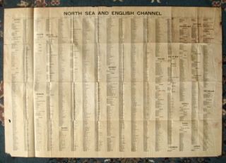 Rand McNally War Map - WWI - North Sea and English Channel 2