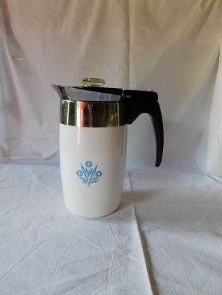 Vintage Corning Ware Stove Top Coffee Pot Complete 6 Cup