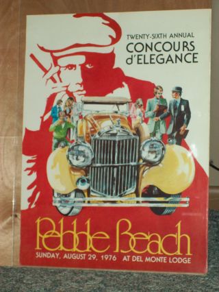 Retro Car Poster Pebble Beach 1976 Concours D 