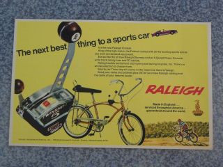 Vintage 1968 Raleigh Fireball 5 Speed Twinshift Stingray Advertisement