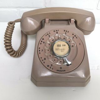 Vintage Stromberg Carlson Mauve Pink Rotary Dial Desktop Telephone