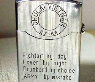 Vietnam War 67 - 68 Pipe Lighter By Zenith Mfg Co,  Vtg Petrol