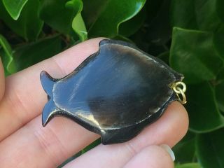 Spectacular Antique or Vintage Carved Fish Pill Pendant Locket From Horn? Bone? 8