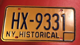 Vintage York License Plate Tag Black Auto Vehicle Ny Antique Hot Rod Classic