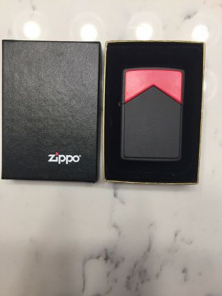 Zippo Lighter Marlboro Red Roof Black Matte Rare