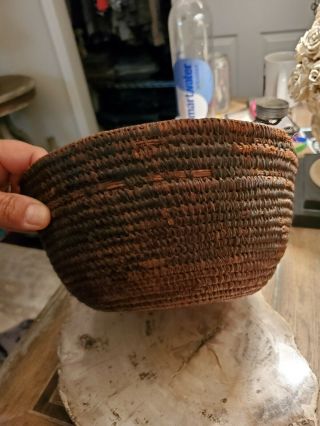 Rare? Antique Southwest Native American Indian Basket 1800 