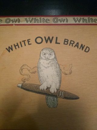 Vintage 5 cent Cigar Box Rare Old White Owl Box 2