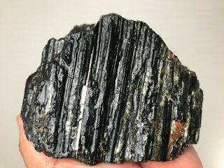 Large Schorl Black Tourmaline Crystal Rough 3 Lbs - From India