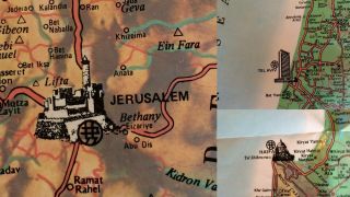 Map Of Israel,  Jerusalem,  Tel Aviv‬‏,  Haifa,  Presented By Bank Leumi 1981 English 3