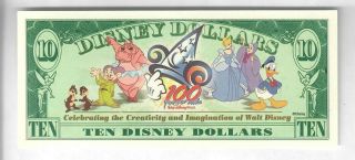 Disney Dollars $10 Series 2002 Aa Tinker Bell Crisp Gem A00508919a 6 Digits