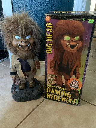 Gemmy Halloween Big Head Animated Singing Dancing Werewolf Very Rare Tlc