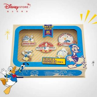 Shanghai Disney Store Donald Duck 85th Anniversary Birthday Le1600 Pin Set