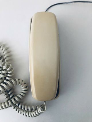 Vintage At&t Trimline 210 Telephone Push Button Beige Wall X Extra Long Cord
