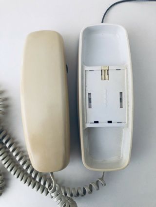 Vintage AT&T Trimline 210 Telephone Push Button Beige Wall X EXTRA LONG CORD 5