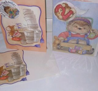 2 - Gordon Fraser Button Cards 2 Yr Old Bday & Mothers Day Matching Envelopes