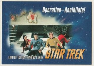 1993 Skybox Star Trek Tos Video Insert - 29 / " Operation: Annihilate " - Nm -