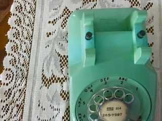 Vintage ITT Blue Rotary Dial Desk Top Telephone 3