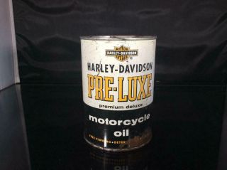 Antique Harley Davidson Pre - Luxe Motorcycle Oil Can 1950s
