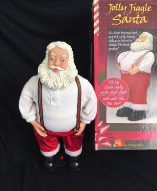 2000 Belly Moving Santa Animated Merry Christmas Ho Ho Ho Happy Year Box