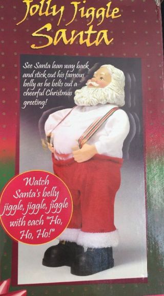 2000 Belly Moving SANTA ANIMATED Merry CHRISTMAS Ho Ho Ho HAPPY YEAR BOX 5