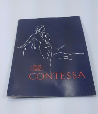 Vintage Zeiss Ikon Contessa Camera Instruction Booklet Only