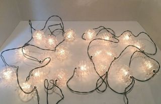 2 Vintage Pinecone Fancy Lights Christmas Tree Lights Indoor 10 Lights - Each 2