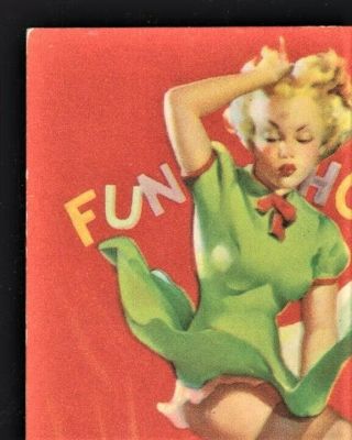 Gil Elvgren MUTOSCOPE Pinup Girl Card 1944 Vintage THAR SHE BLOWS 2