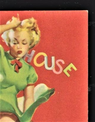 Gil Elvgren MUTOSCOPE Pinup Girl Card 1944 Vintage THAR SHE BLOWS 3