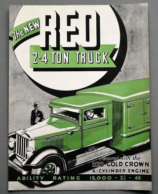 1934 Reo 2 To 4 Ton Trucks 6 Pages Rare 8.  5 " X 11 " 34reo2hjk