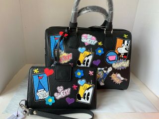 Disney Parks Mickey Mouse & Friends Comic Barrel Bag & Wallet With Tag