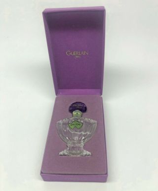 Vintage Guerlain Shalimar Bottle 1/4 Oz Empty W Purple Presentation Box