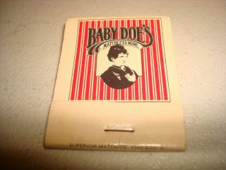 Rare Vintage Matches Baby Doe 