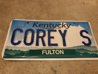 Kentucky Ky Vanity License Plate Corey S - Corey 