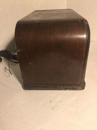 Vintage Antique AIRLINE AM Shortwave Tube Radio Wooden Case Parts Repair Restore 5
