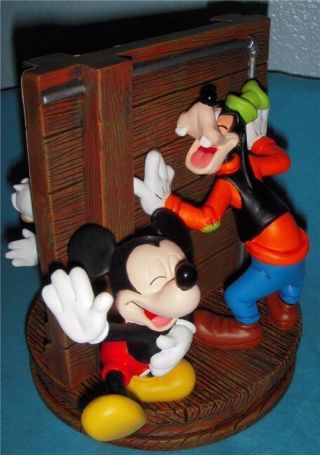 Haunted Mansion Spinning Room Statue Mickey Donald Goofy