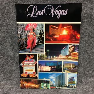 Vintage 1991 Las Vegas Souvenir Map Booklet W/ Hotel Casino Photographs 10 " X 7 "
