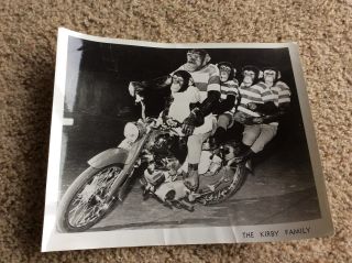 1960s Suzuki Motorcycle 8x10 Photo With The Kirby Family