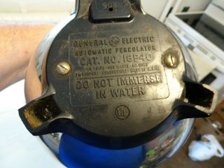 Vintage GE General Electric Chrome 9 Percolator Coffee Pot Mid Century 18P40 USA 8