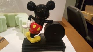Deco Mickey Mouse Battery Operated Desk Clock W/Box 4
