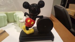 Deco Mickey Mouse Battery Operated Desk Clock W/Box 8