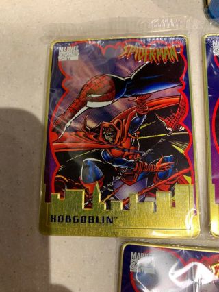 Spider - Man 5 Embossed Metal Cards Collectors Set in Tin 1996 Marvel Comics 4