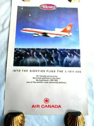 C 1980 Air Canada L - 1011 - 500 Jet Airbrush Illustration Into The Eighties Poster