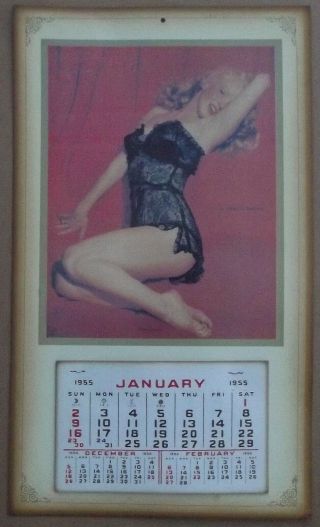 1955 Marilyn Monroe Golden Dreams Pinup Tear - Off Calendar