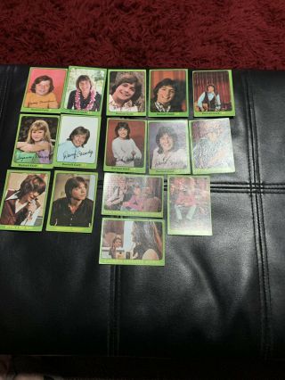 1971 Partridge Family Trading Cards Green Series X 18 Vgc,