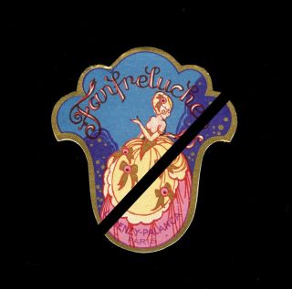 Antique French Perfume Bottle Label 1920 