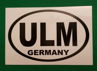Ulm Germany Auto Car Vinyl Sticker Decal (5 1/2 X 3 1/2 Inch) Wiley