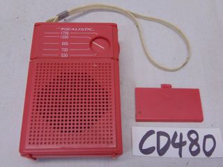 Vintage Realistic Transistor Pocket Radio 12 - 203 Pink Pocket Am Radio
