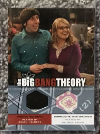 2012 Big Bang Theory Season 3 & 4 Dual Wardrobe Card Howard And Bernadette Dm - 06