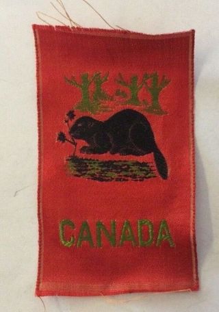 Vintage Tobacco Silk Woven Red Canada Beaver Tree (last One)